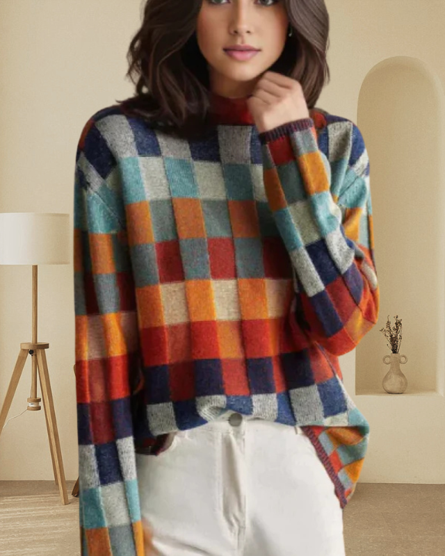 LEA™ | Pull à Col Roulé Coloré