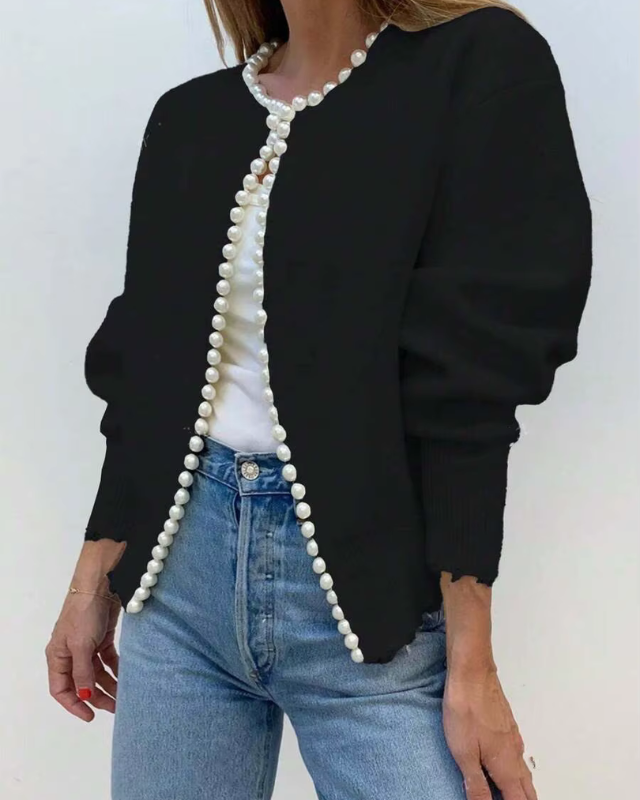 IRIS™ | Cardigan Élégant à Perles